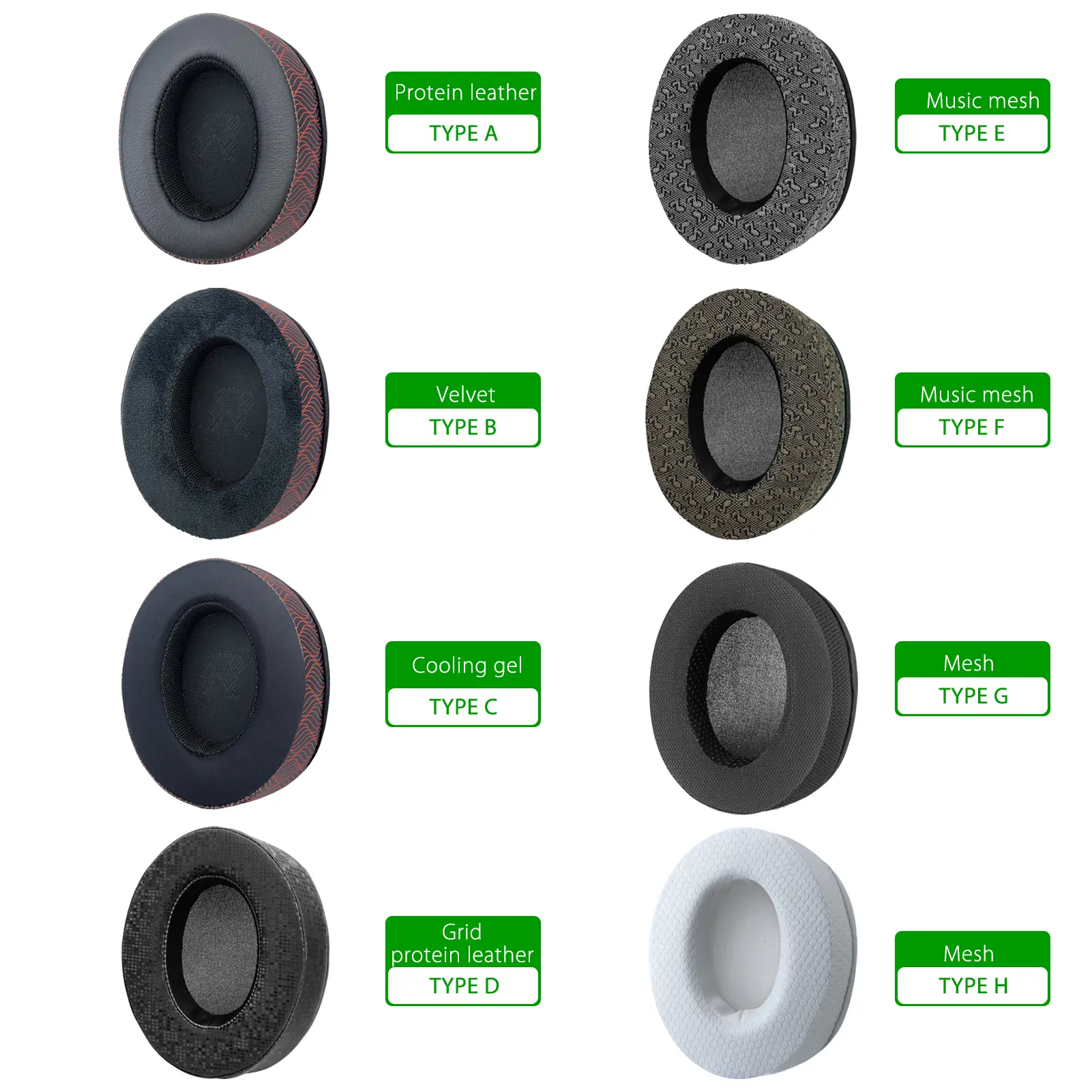 Nullkeai Replacement Ear Cushion for Razer BlackShark V2 X, V2 Pro, Stereo, Kaira Pro Headphone Earpads Earmuffs Pads Headband