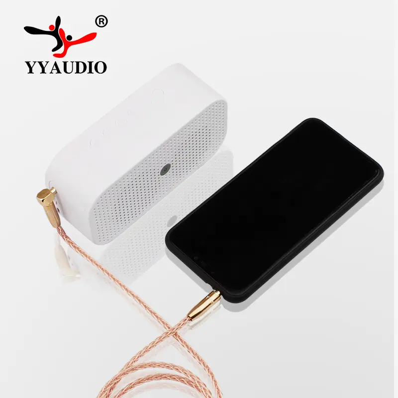 YYAUDIO 7N AUX Earphone Upgrade Cable HiFi Headphone Wire Soft PVC Detachable Cord Audio Line 3.5mm Earphone Wire