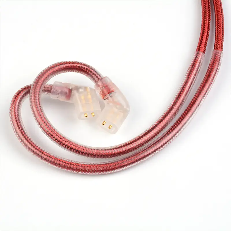 NICEHCK RedAg 4N Pure Silver HiFi Earphone Coaxial Cable MMCX QDC 2Pin for HOLA Zero KATO Aria LAN Cadenza tangzu fudu CHU II