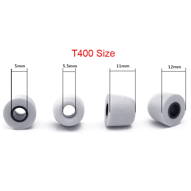 NICEHCK 1Pair(2pcs) 5mm T400 NICEHCK Noise Isolating Memory Foam Ear Tips Ear Foam Eartips For In Ear Earphone Earbud Headset