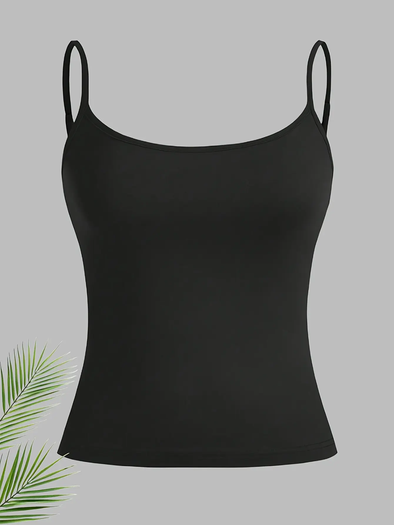 3 Pack Solid Color Cami Top Versatile Slim Backless Spaghetti strap Top For Summer Women's Clothing