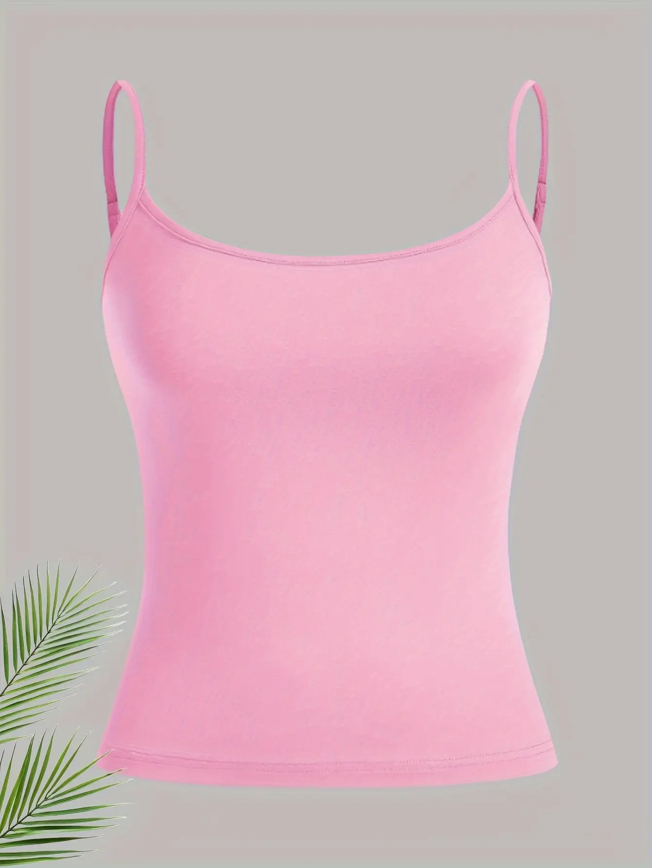 3 Pack Solid Color Cami Top Versatile Slim Backless Spaghetti strap Top For Summer Women's Clothing