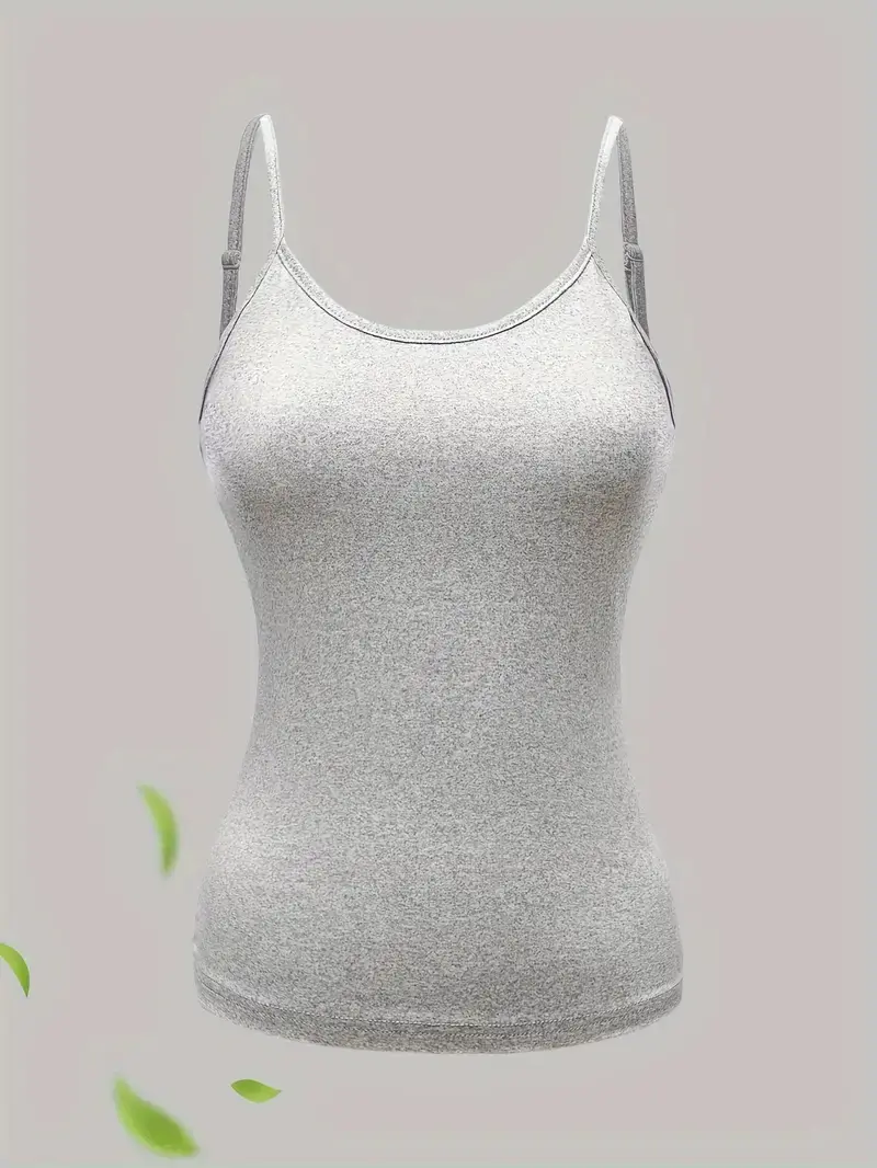 4 Pack Solid Color Cami Top Versatile Slim Backless Spaghetti strap Top For Summer Women's Clothing