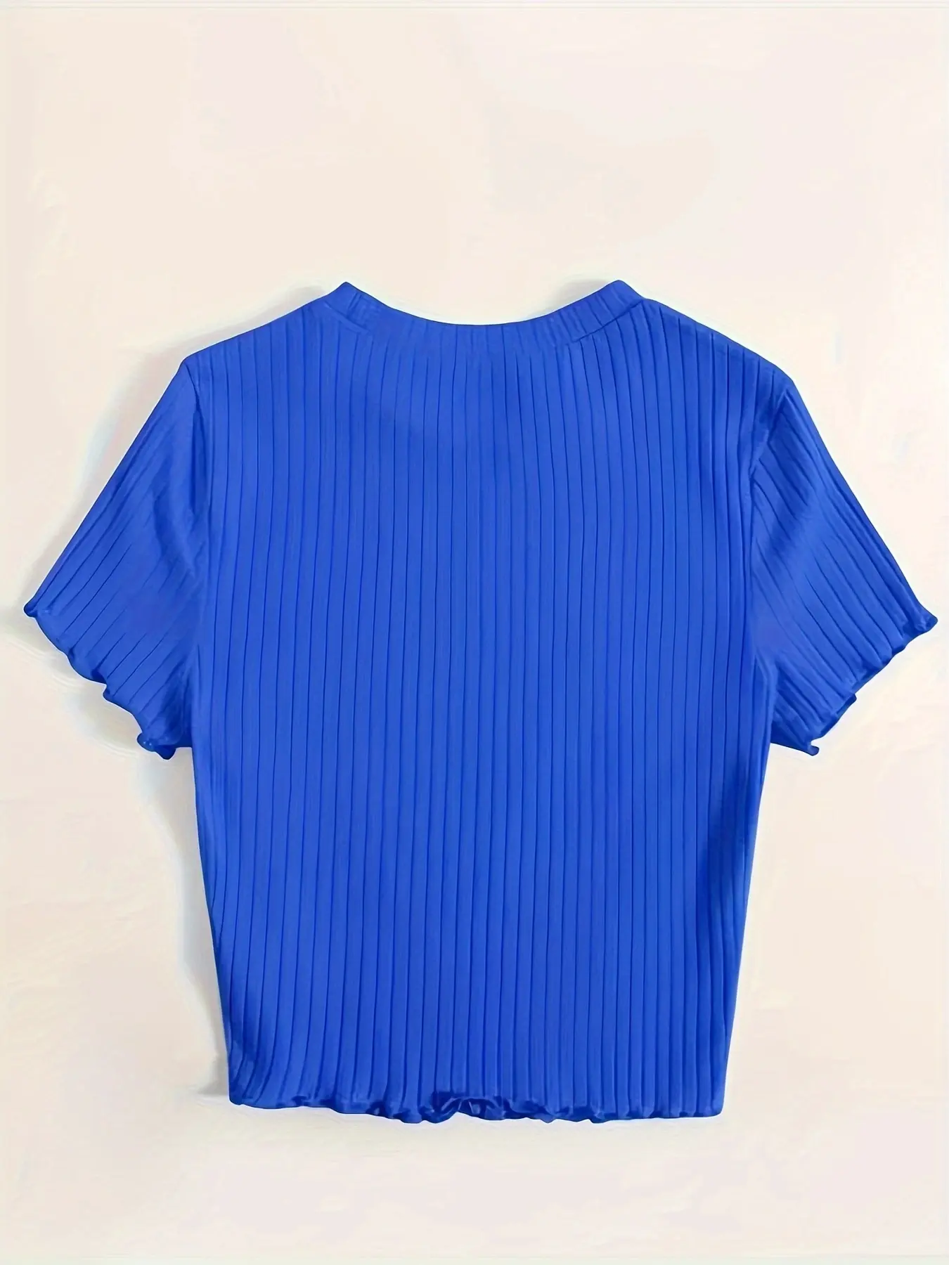 Casual Chic Women's Cotton Ribbed Crop T-Shirt Versatile &Breathable for Spring/Summer/Fal!