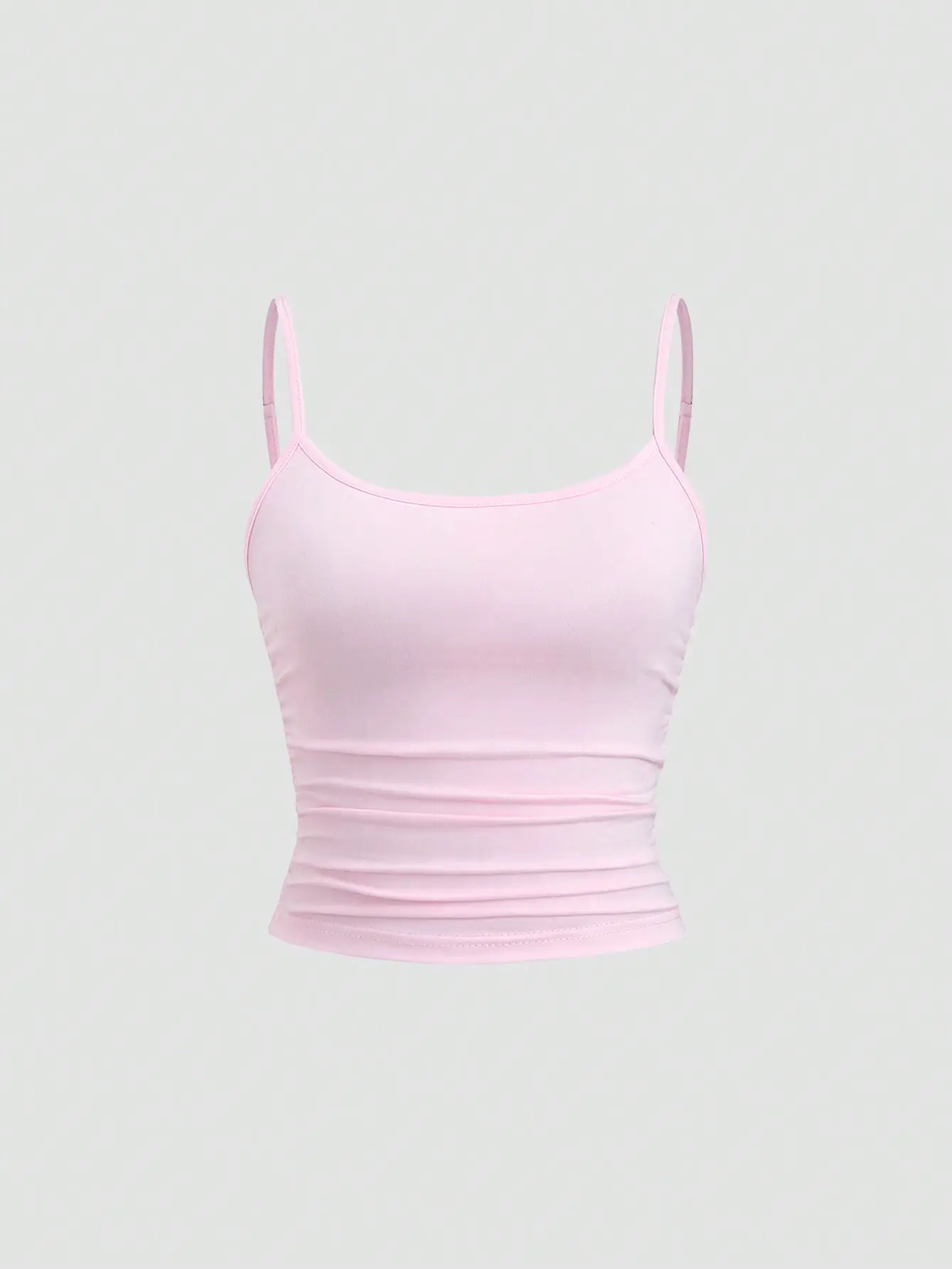 Women's solid color slim fit versatile camisole three piece set