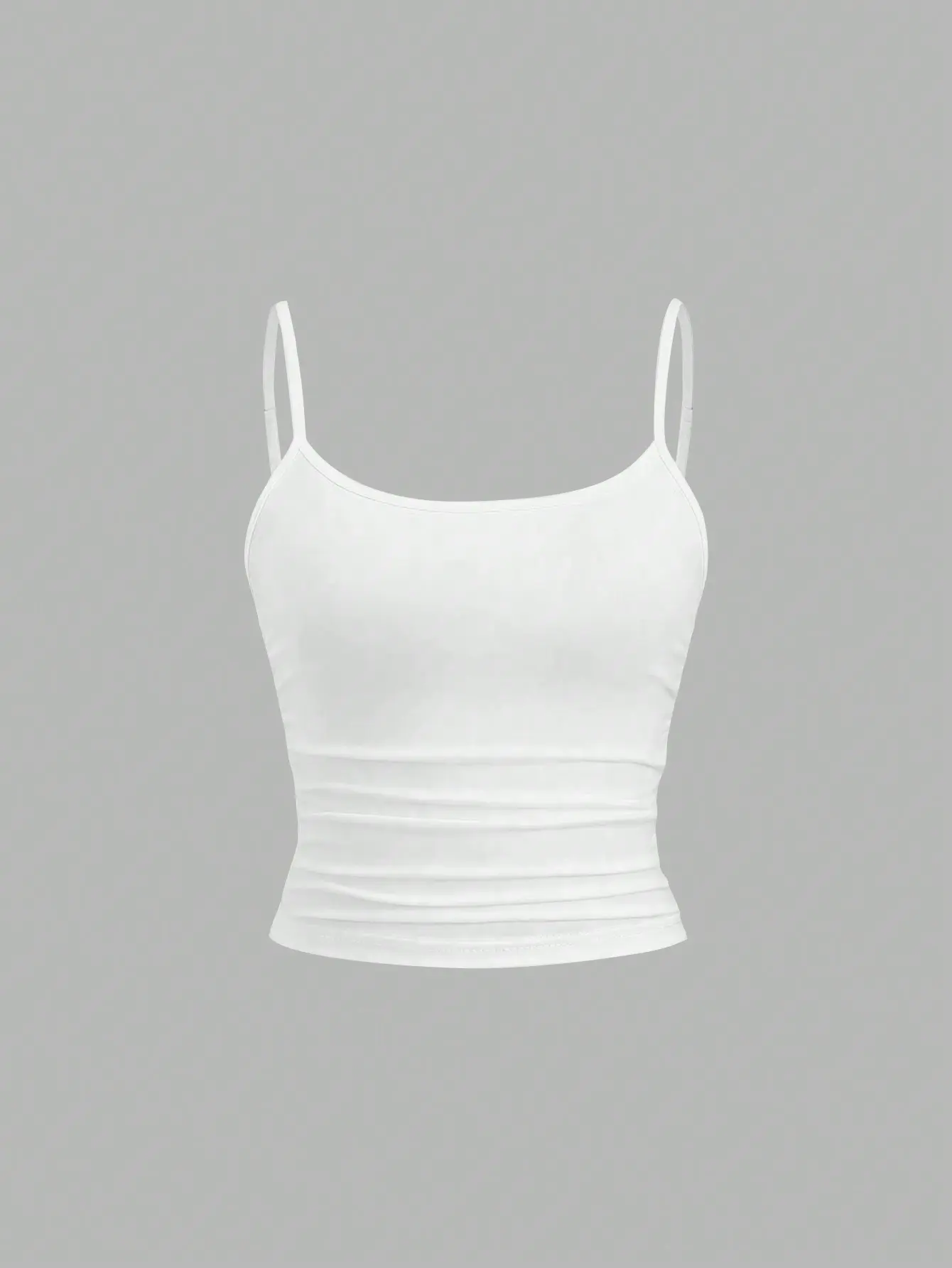 Women's solid color slim fit versatile camisole three piece set