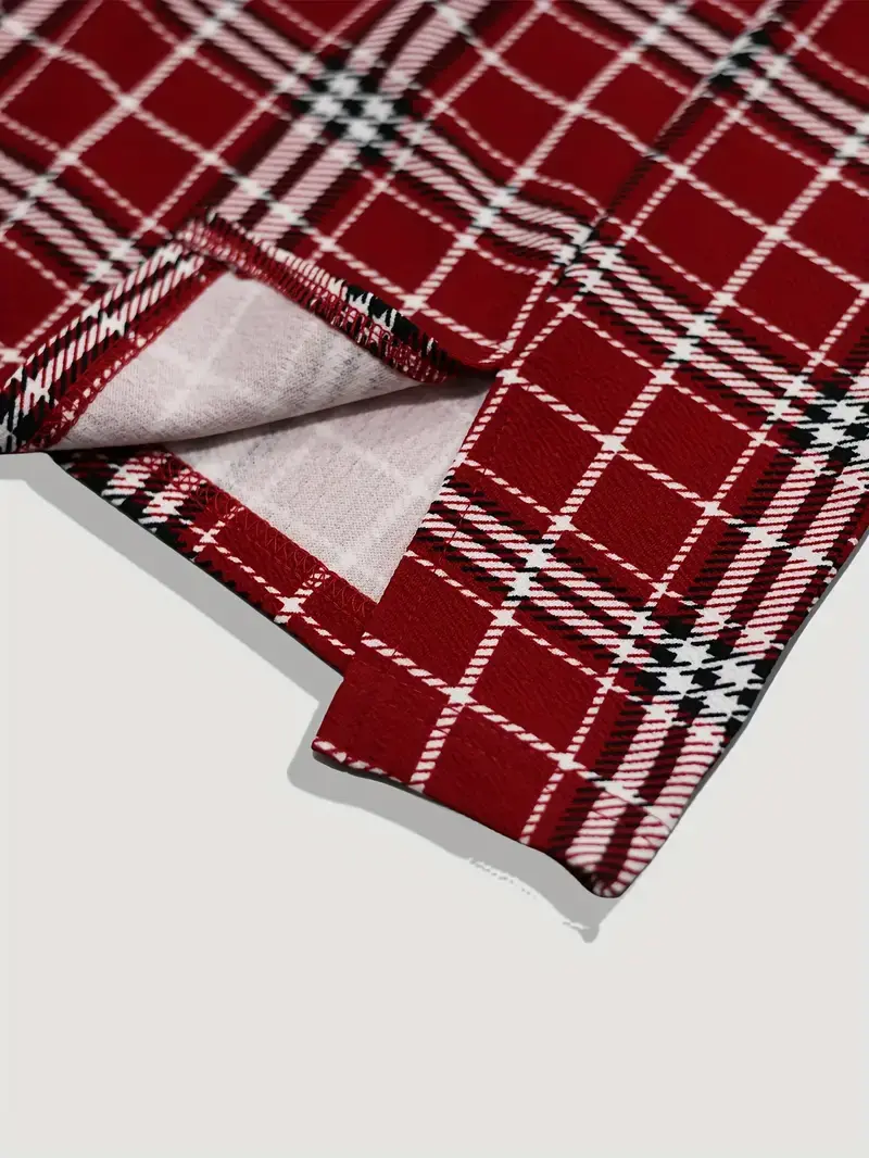 Vintage Plaid Skirt Women Green And Red Check Vintage Mini Skirts Summer Street Fashion High Waist Oversize Casual A-line Skirt