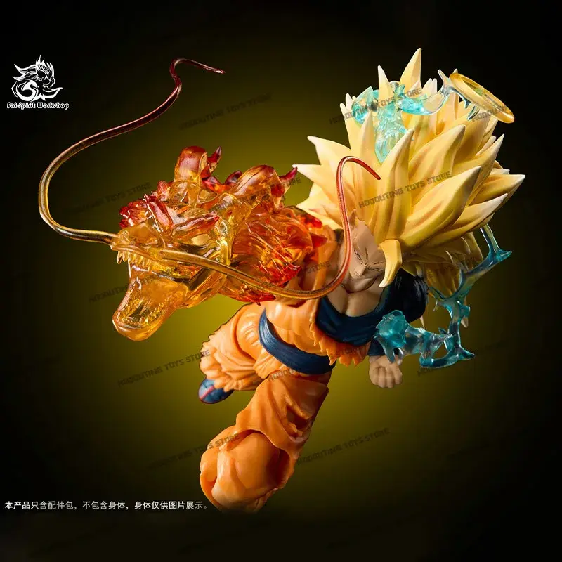 2025 New SSW Scouti Workshop Dragon Ball SHF Super Saiya SSJ3 Head Sculpture Special Effect Dragon Fist Collection Gifts