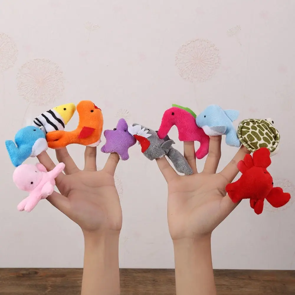 Educational Toy Mini Animal Hand Puppet Safety Sea Animals Doll Finger Puppet Toy Set Narrating Starfish
