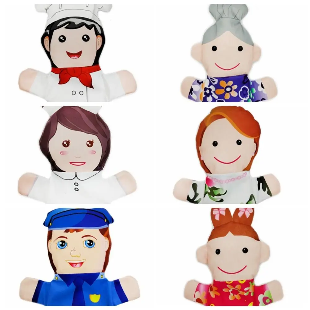 Family Members Hand Puppets For Family Members Plush Toy Cloth Family Members Hand Puppets Props Interactive