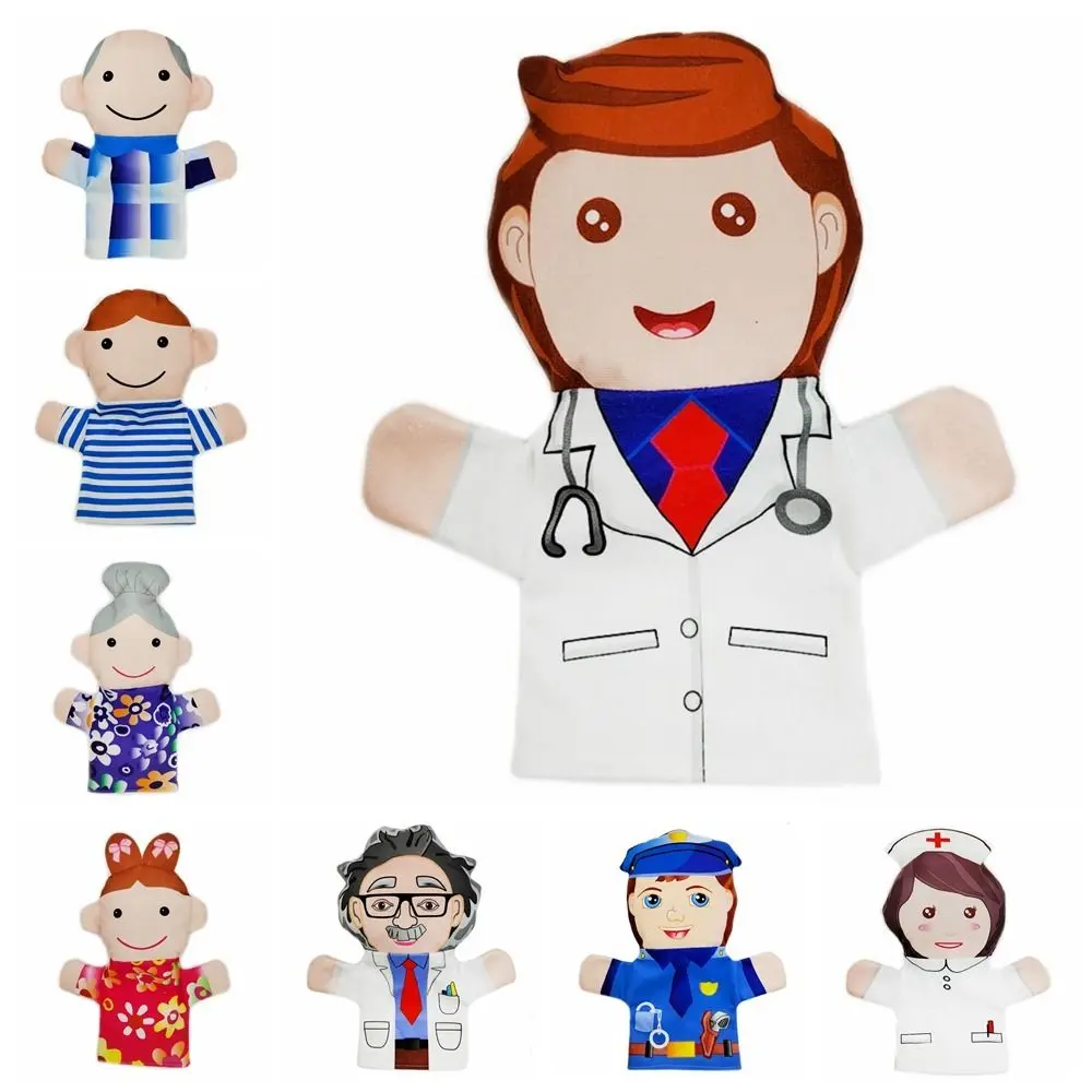 Family Members Hand Puppets For Family Members Plush Toy Cloth Family Members Hand Puppets Props Interactive