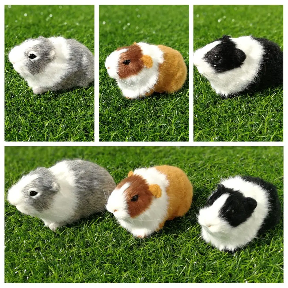 Kawaii Chubby Hamster Plush Toy Hollow Soft Plush Guinea Pig Doll Comfortable Fluffy Animal Stuffed Plushie Doll Kids Gifts