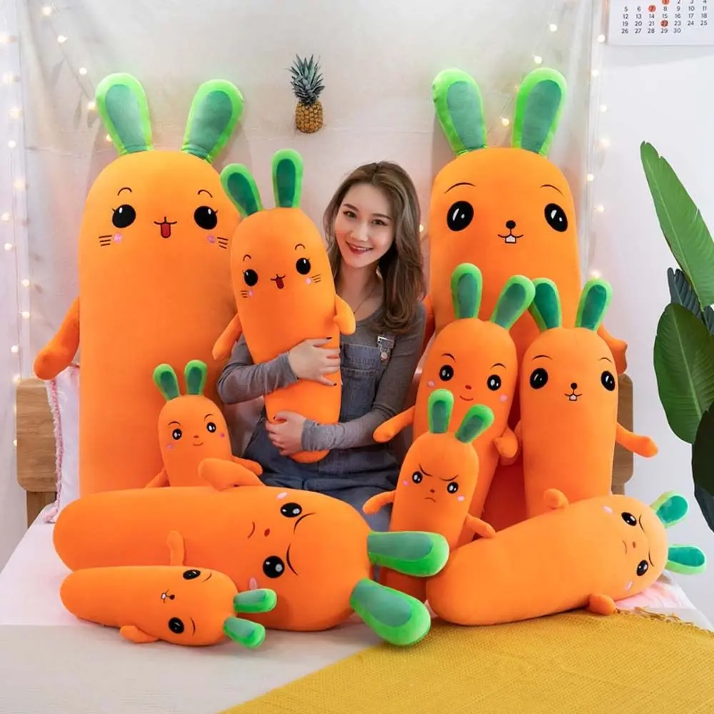 Vegetable Plush Cushion Long Carrot Plush Pillow Home Decoration Plush Doll Stuffed Doll Carrot Stuffed Toy Carrot Plush Toy
