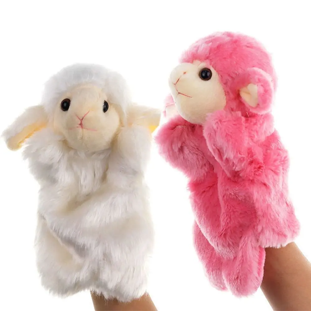 Learning Sheep Animal Hand Puppet Plush Dolls Stuffed Animals Plush Hand Doll Wolf Soft Children Puppets Baby