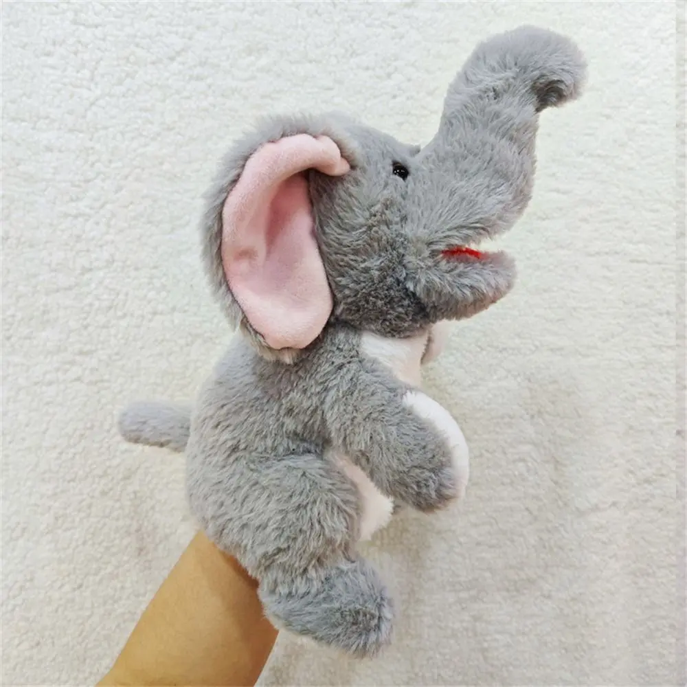 Kids Toy Jungle Animal Animal Hand Puppets Movable Mouth Monkey Leopard Plush Hand Doll Giraffe Tiger Storytelling Preschool