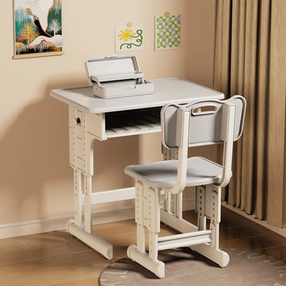 Simulated Dollhouse Desks Chairs Furniture Model Classroom Decor Miniature School Desks Pretend Play Play House Desk Model Toy