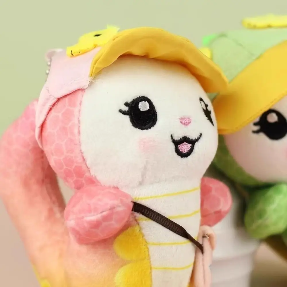 New Pink Green Chinese Zodiac Snake Doll Cartoon Snake New Year Snake Year Mascot Pendant Soft Car Decoration Plush Toy Gift
