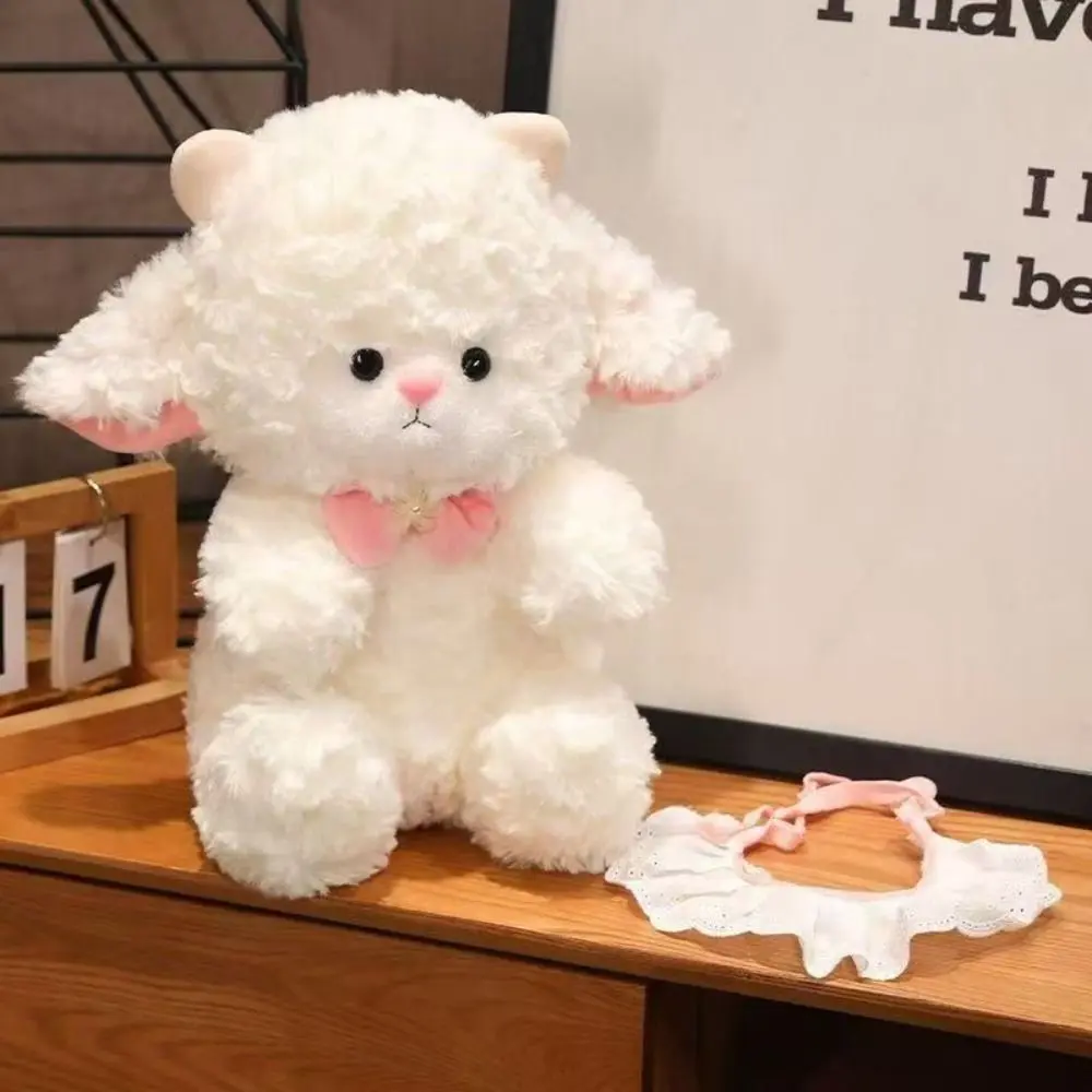 Sleeping Pillow Cartoon Sheep Plush Doll Fluffy Soft Lamb Plush Toy Kawaii Cute Animal Fluffty Doll Birthday Gift