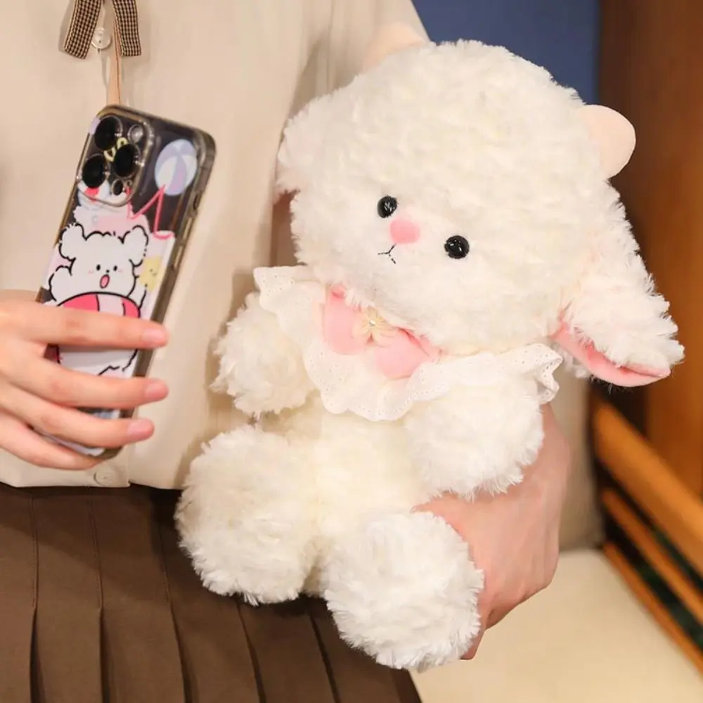 Sleeping Pillow Cartoon Sheep Plush Doll Fluffy Soft Lamb Plush Toy Kawaii Cute Animal Fluffty Doll Birthday Gift