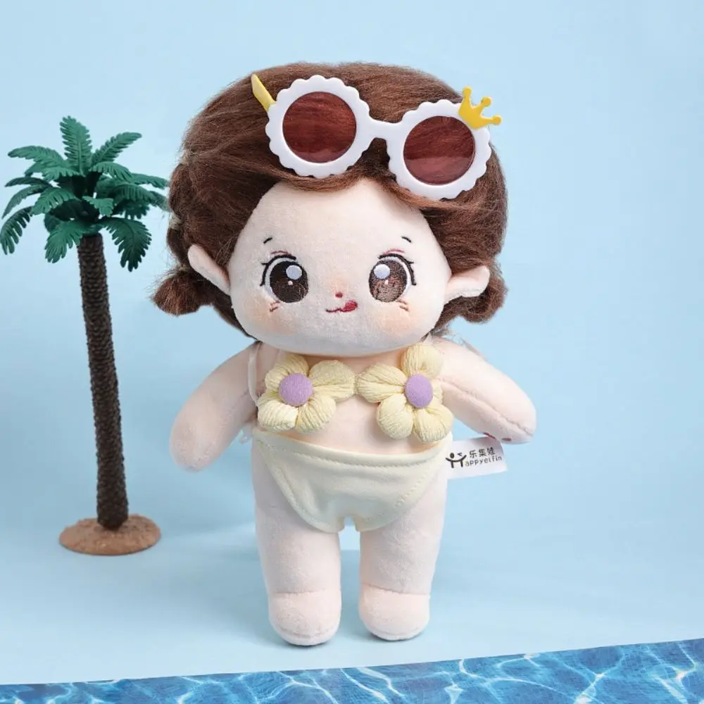 Bikini Set Cotton Doll Bikini Suit Strap Pants Plush 20cm Doll Swimming Outfit Cute Mini Cotton Doll Swimwear Children Gift