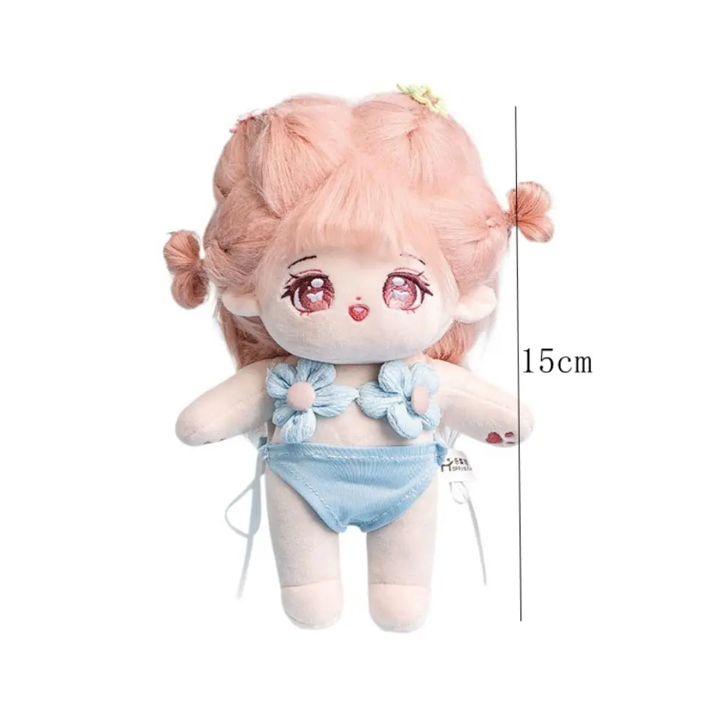 Bikini Set Cotton Doll Bikini Suit Strap Pants Plush 20cm Doll Swimming Outfit Cute Mini Cotton Doll Swimwear Children Gift