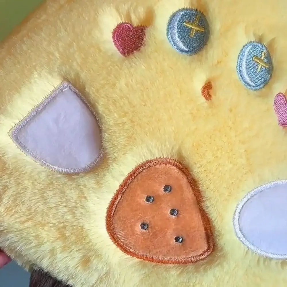 Starry Eyes Simulation Cheese Plush Toys Triangle Food Cartoon Cheese Stuffed Dolls Soft with Foot Simulation Cheese Plush Toy