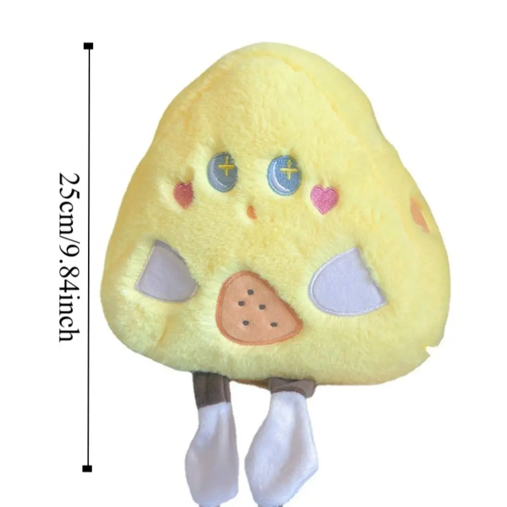 Starry Eyes Simulation Cheese Plush Toys Triangle Food Cartoon Cheese Stuffed Dolls Soft with Foot Simulation Cheese Plush Toy