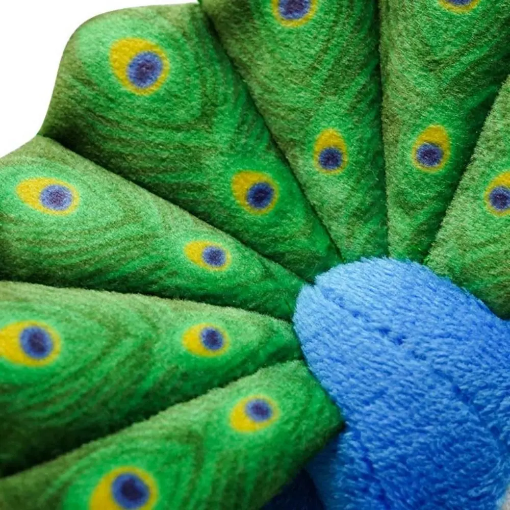 Peacock Owl Bird Finger Puppet Stuffed Animal Plush Doll Parrot Finger Doll Simulation Kawaii Animal Hand Puppet Interactive Toy