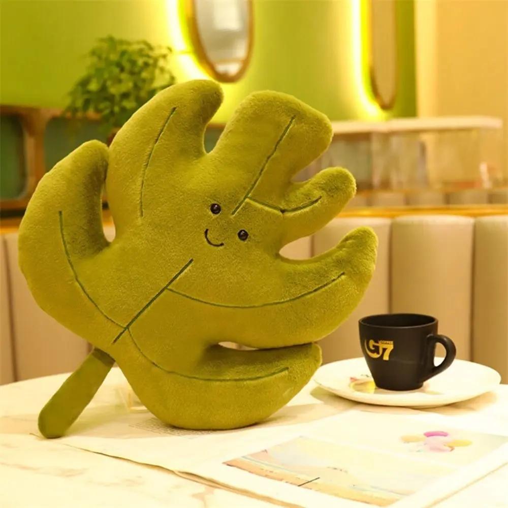 Variety Maple Leaves Plush Pillow Ginkgo Leaf Maple Leaf Green Leaf Plush Dolls Cartoon Kawaii Ginkgo Leaf Stuffed Toy
