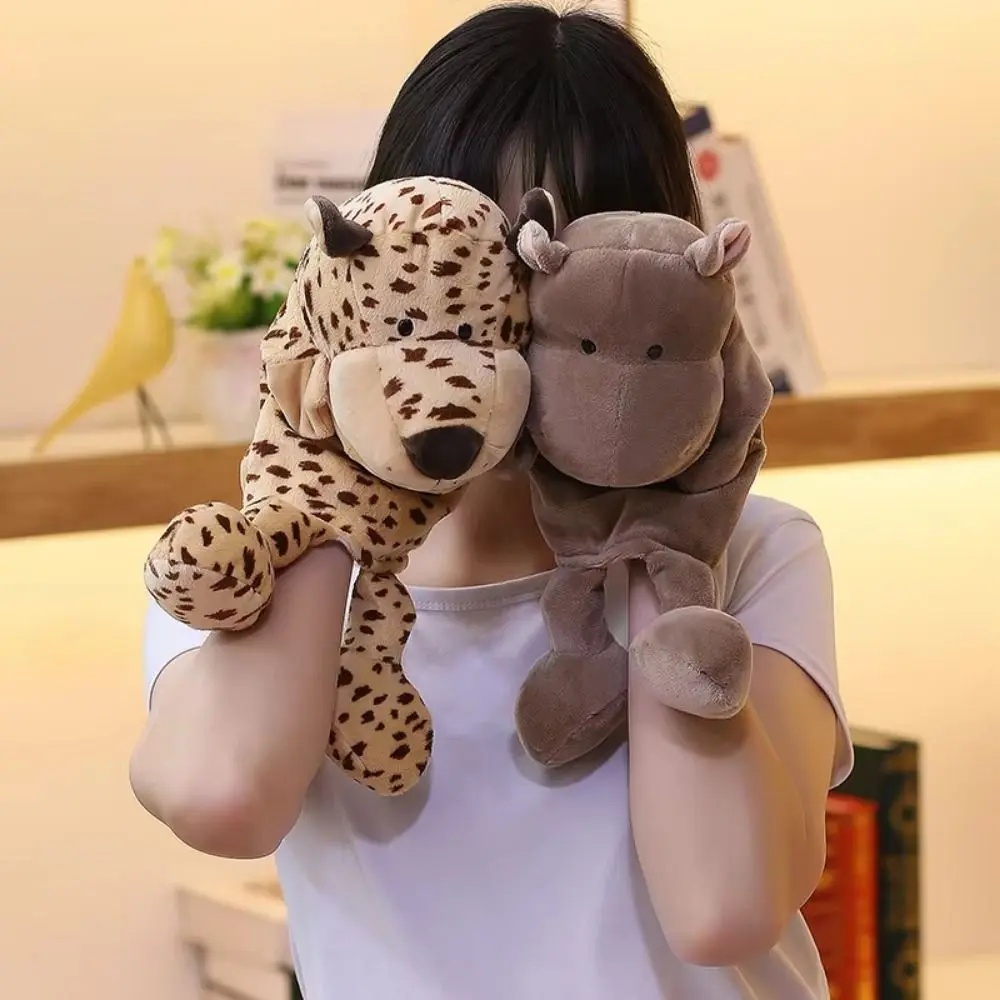 Jungle Animals Animal Hand Puppet Appease Toys Stuffed Animals Plush Hand Doll Lion Elephant Pig Interactive Props