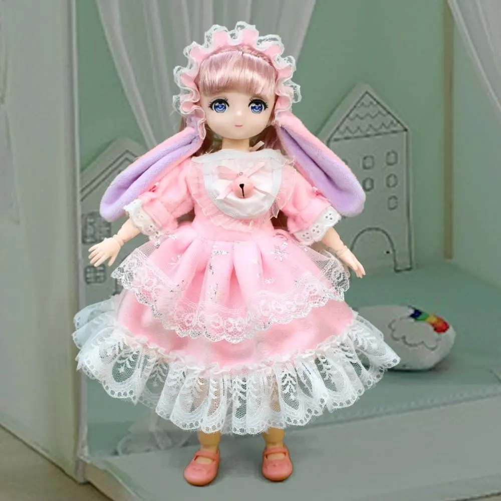 Play House Toys Spherical Joint 32cm Bjd Doll Dress Up 3D Eyes 1/6 Bjd Dolls Colorful with Clothes Hinged Doll Kid