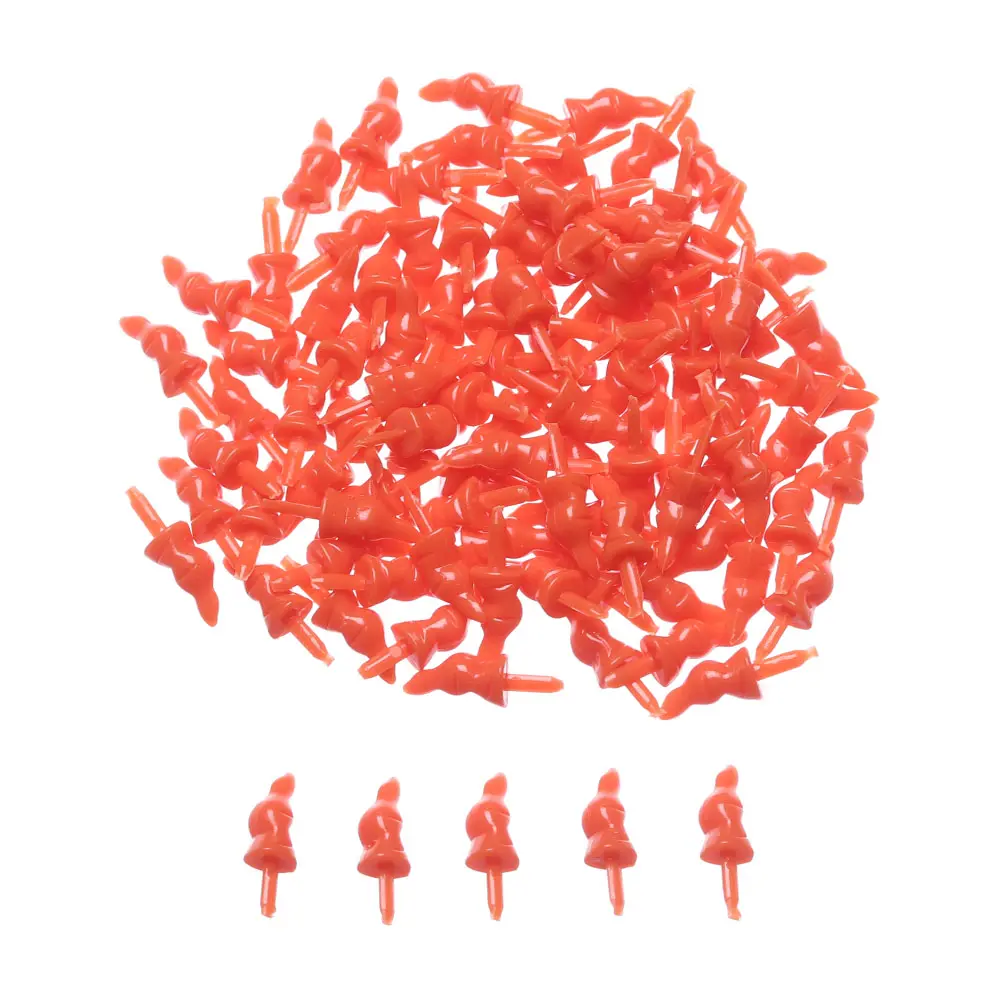 100Pcs/Bag Snowman Red Nose Plastic 8 Sizes DIY Crafts Doll Nose Santa Claus Nose for Sewing Doll Puppet Stuffed Plush Animals