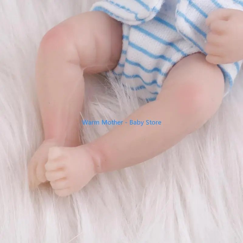 Mini Doll Small Baby Doll Realistic New Born Baby Dolls Silicone Full Body 57QE