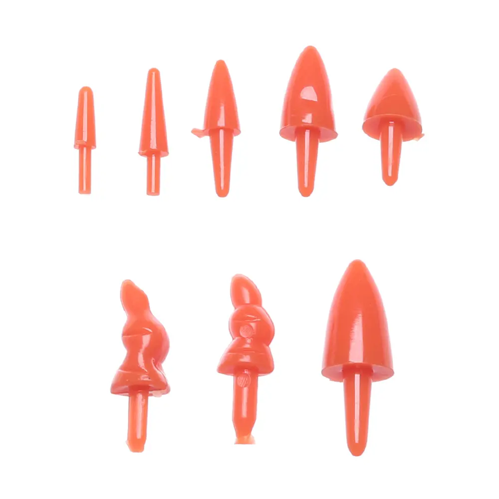 100Pcs/Bag Snowman Red Nose Plastic 8 Sizes DIY Crafts Doll Nose Santa Claus Nose for Sewing Doll Puppet Stuffed Plush Animals