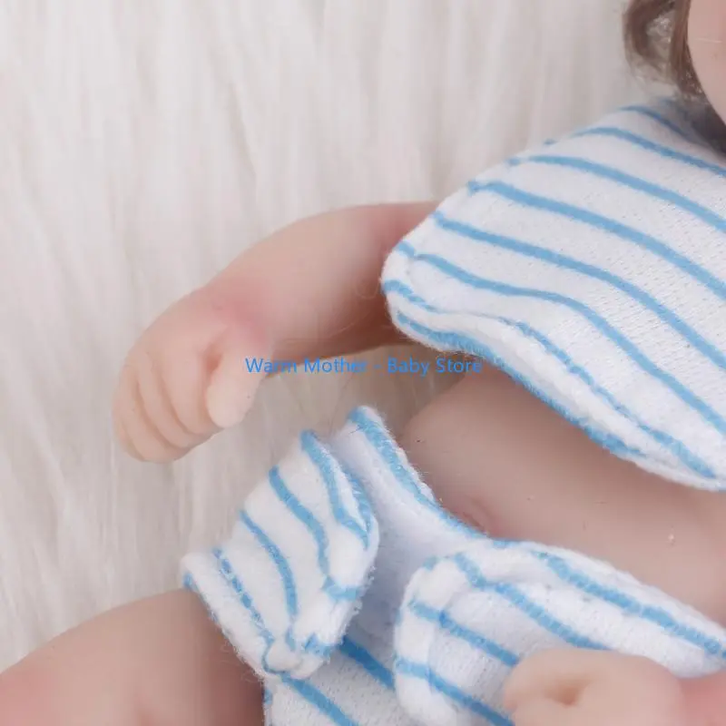 Mini Doll Small Baby Doll Realistic New Born Baby Dolls Silicone Full Body 57QE