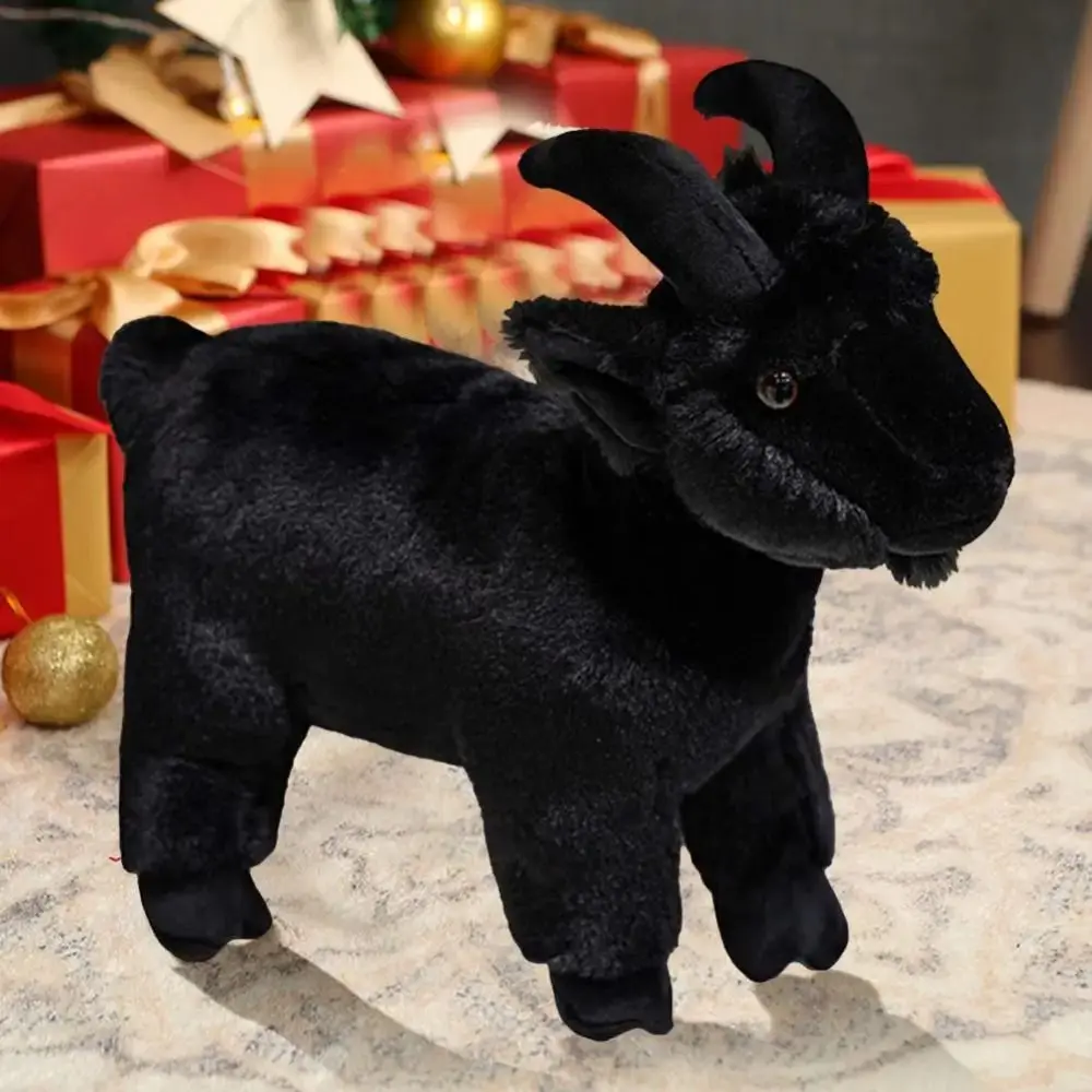Simulation Doll Cute Animal Baby Goat Plush Doll PP Cotton 30/40cm Horned Sheep Plush Toys Lovely Soft Kids Gift
