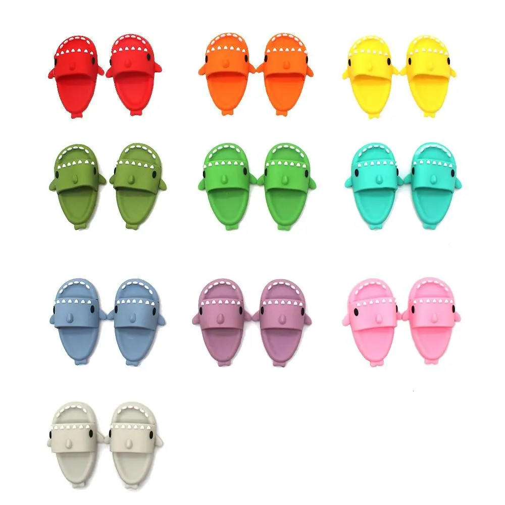 Mini Ob11 Doll Shark Slippers Shark Shape Round Toe BJD12 Doll Shoes Slippers Plastic OB11 Shark Shoes For Ob11 1/12 Bjd Doll
