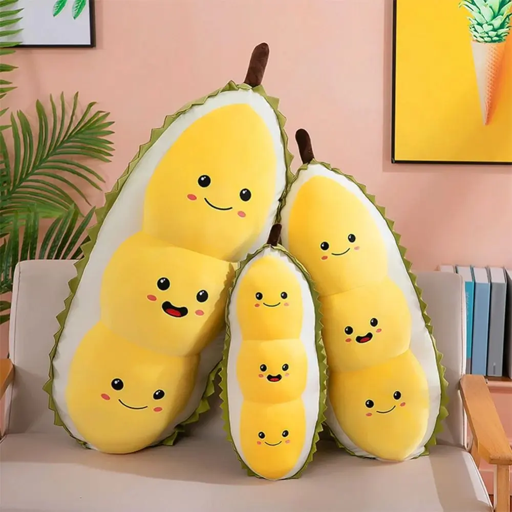 Fluffy Durian Hugging Pillow Collection Soft Fruit Durian Plush Pillow 30cm Appease Durian Plush Toy Kids Birthday Christmas