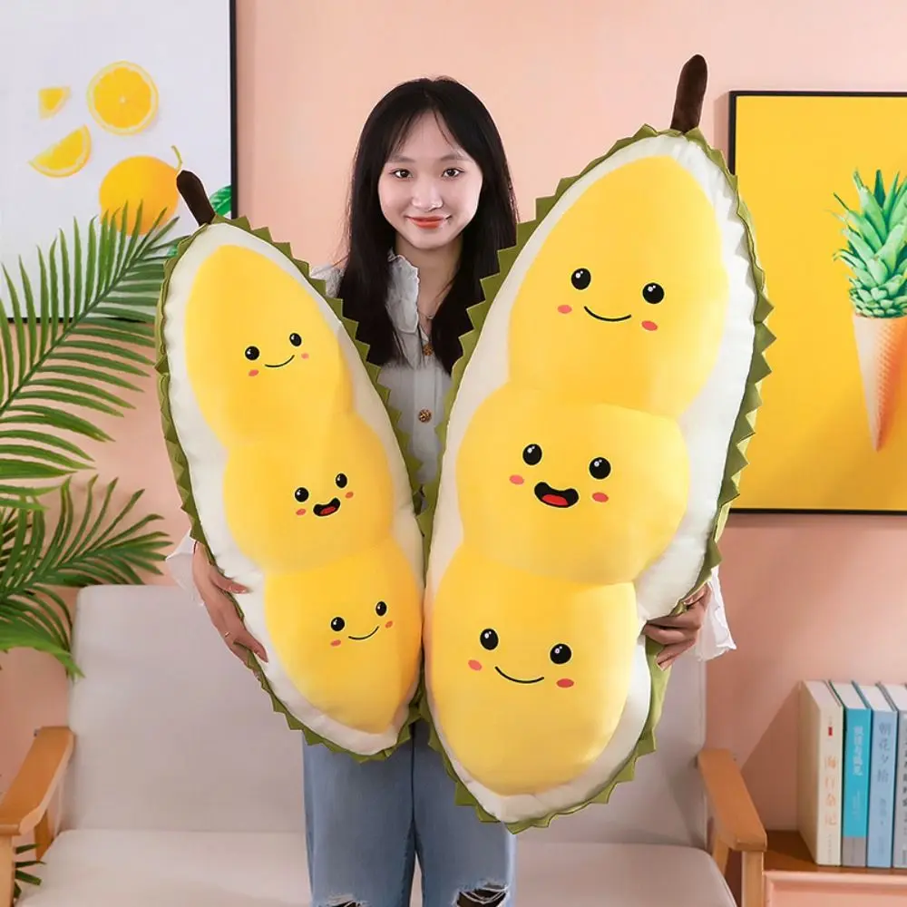 Fluffy Durian Hugging Pillow Collection Soft Fruit Durian Plush Pillow 30cm Appease Durian Plush Toy Kids Birthday Christmas