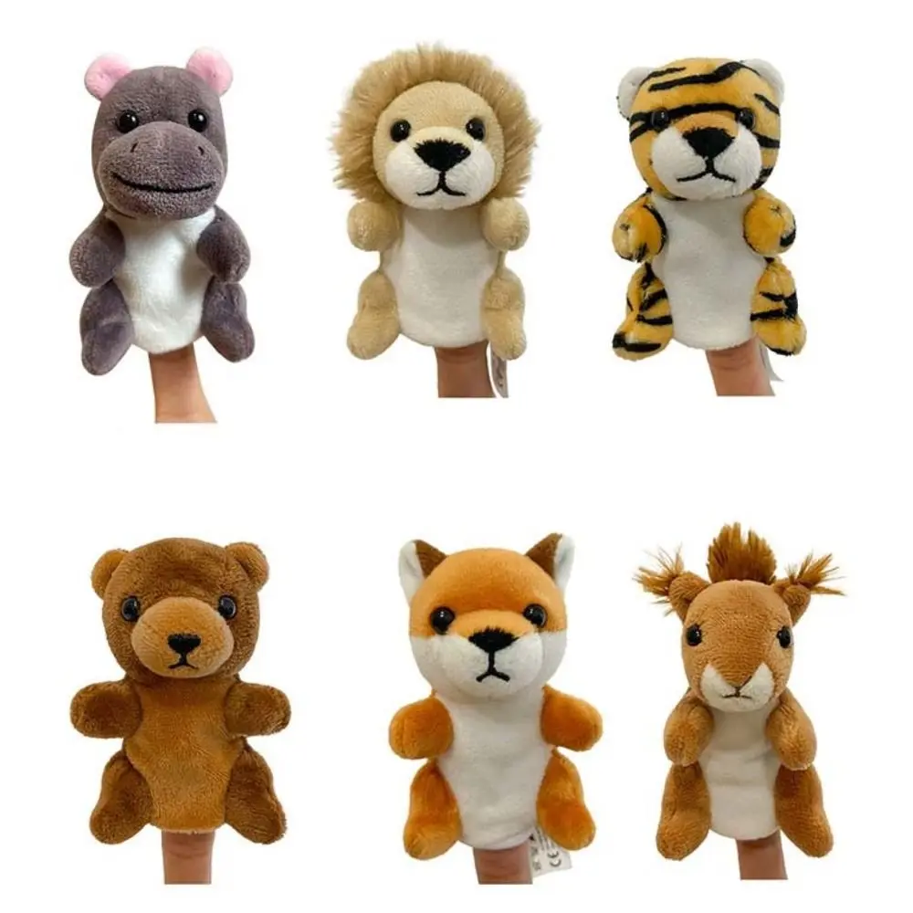 Role Play Finger Puppets Storytelling Stuffed Doll Animal Hand Puppets Educational 9cm Puppets Plush Toy Party Favors