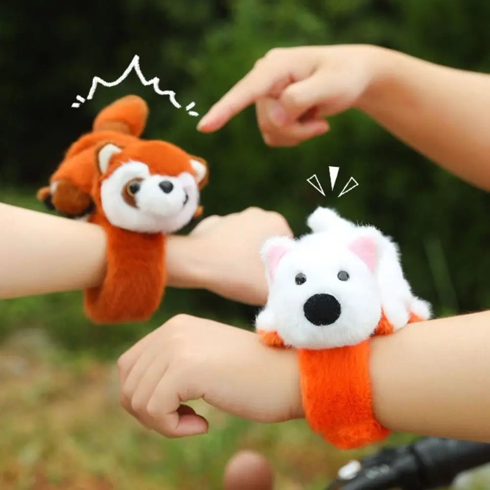 Turn into Highland dog Slap Bracelet Series Simulation Turn into Raccoon Plush Doll Slap Bracelet Animal Cartoon