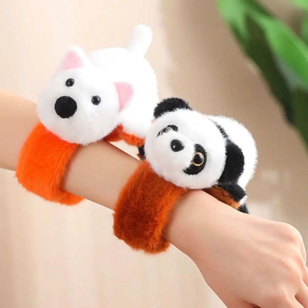 Turn into Highland dog Slap Bracelet Series Simulation Turn into Raccoon Plush Doll Slap Bracelet Animal Cartoon