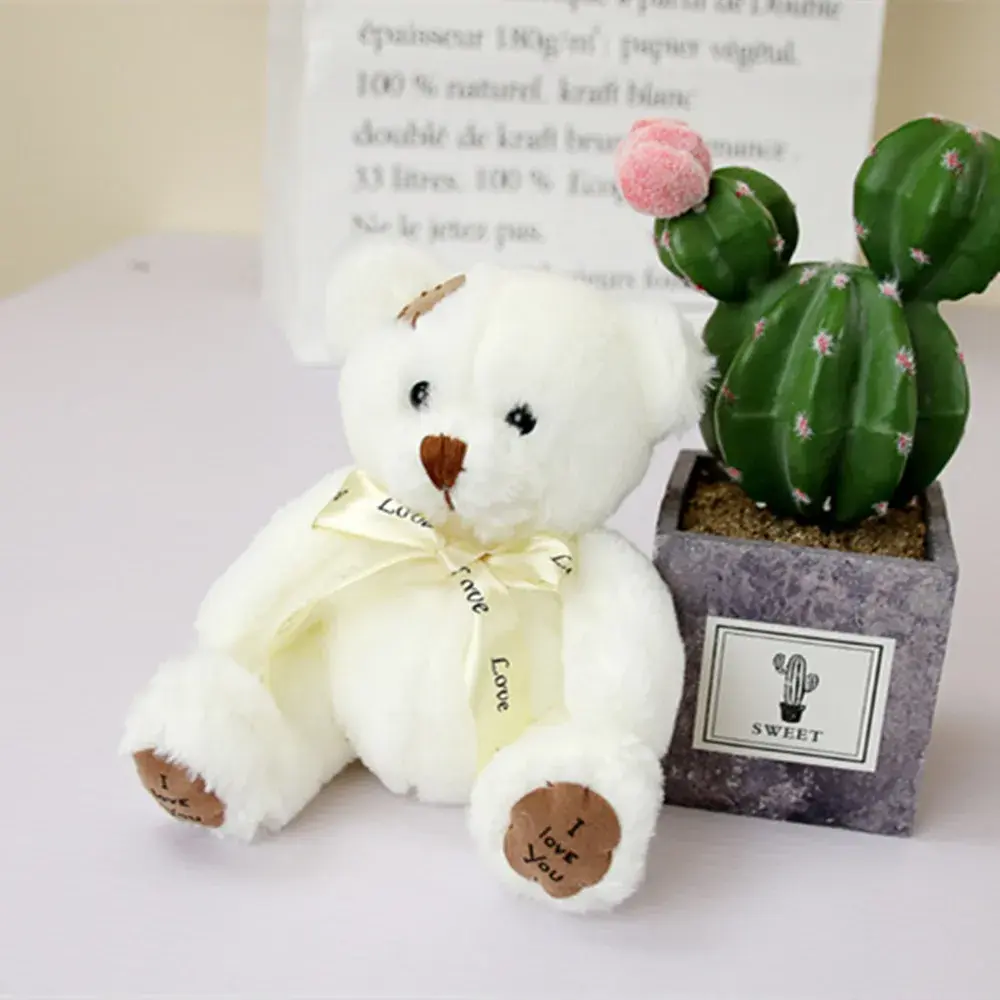 1pc 18cm Lovely Patch Bear Dolls Bear Soft Stuffed Toy Bear Baby Toy Kids Girls Birthday Brinquedos Wedding Gifts