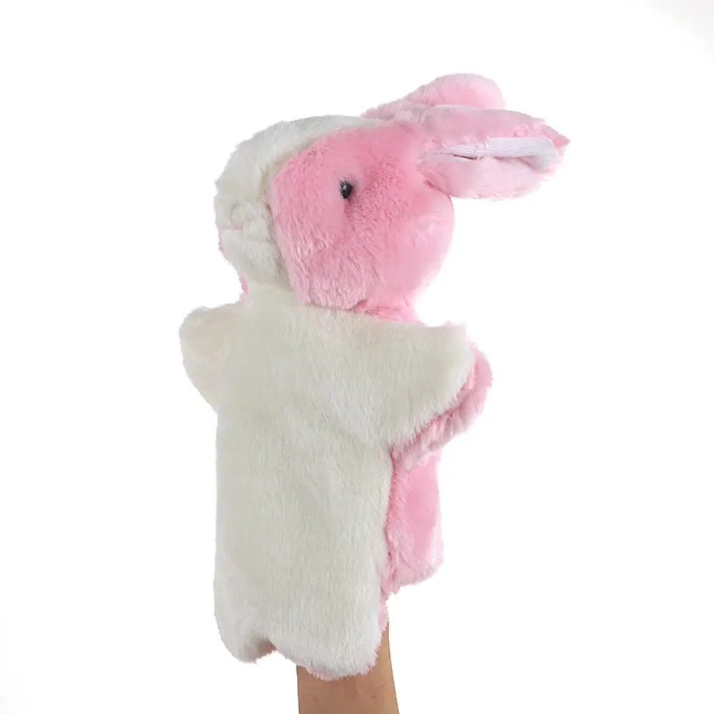 Learning Toys Plush Rabbit Bunny Hand Puppet Soft Stuffed Animal 8 Colors Cartoon Teaching