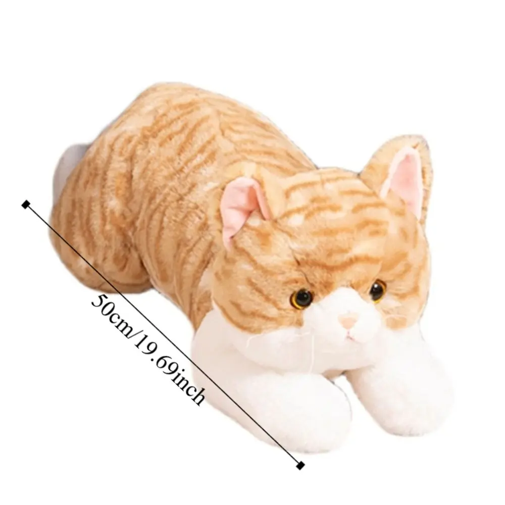 50cm Size Imitation Lying Cat Plush Toys Realistic Design Hairy Texture Realistic Cat Plush Toy Cute Simulation Soft Material