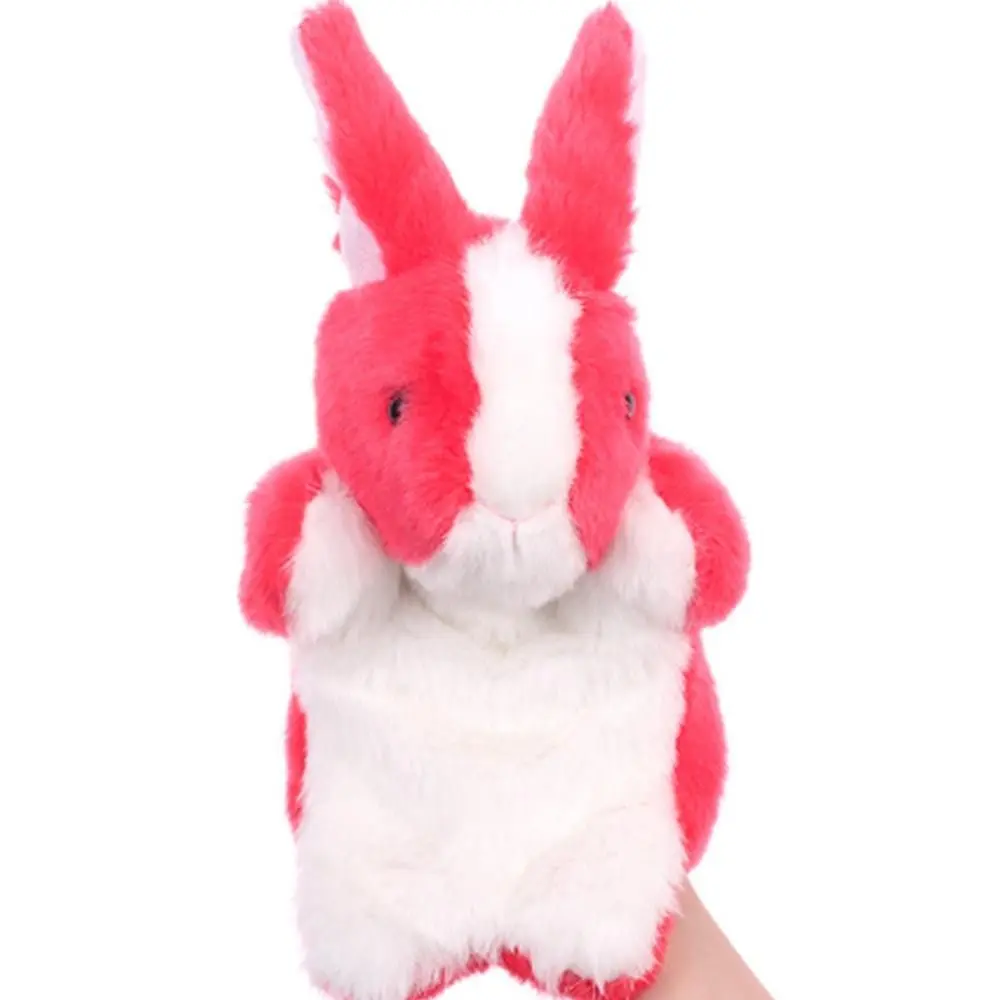 Learning Toys Plush Rabbit Bunny Hand Puppet Soft Stuffed Animal 8 Colors Cartoon Teaching