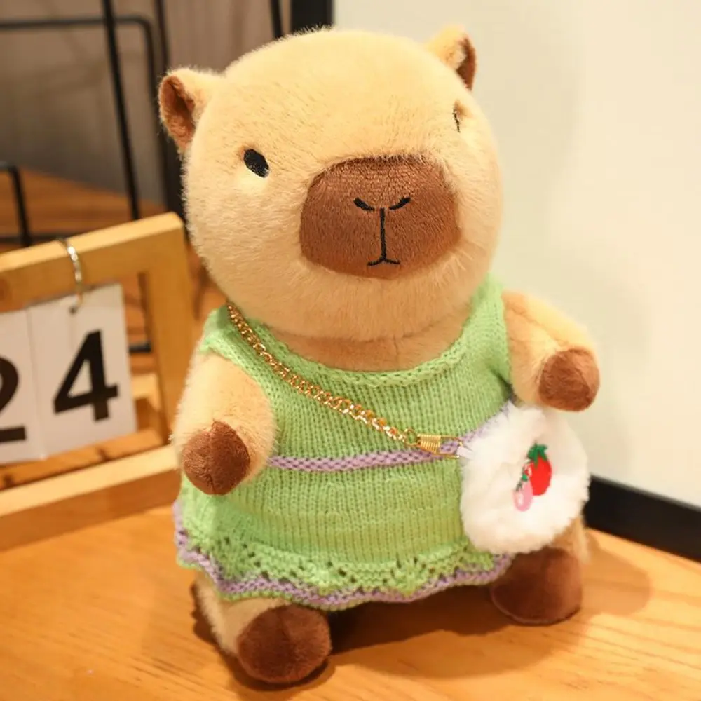 Dress Up Capybara Plush Doll Cartoon Simulation Capybara Plush Toy Soft Fluffy Capibara Fluffty Doll Birthday Gift