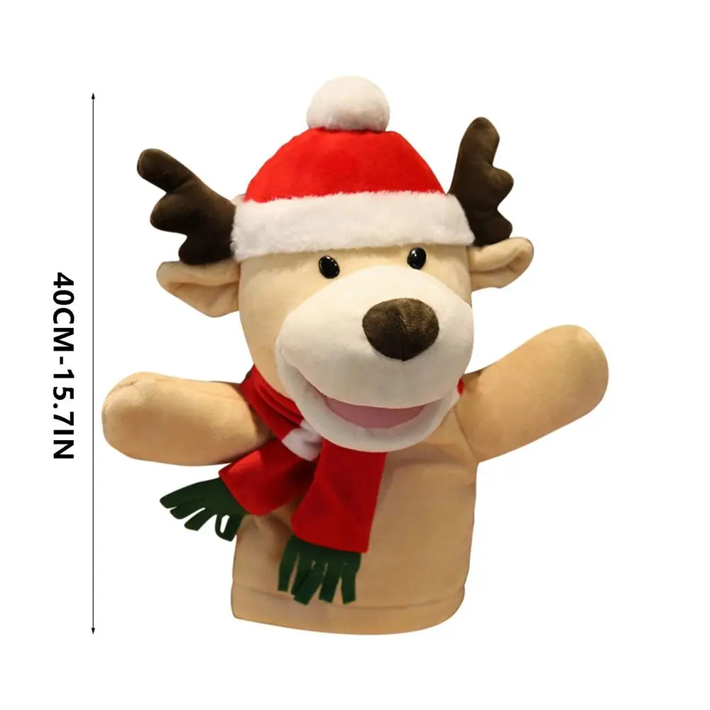 Christmas Gifts Big Hand Puppet Finger Dolls Kids Toys Gift Santa Claus Elk Animal Head Puppet Hand Puppet Christmas Puppets
