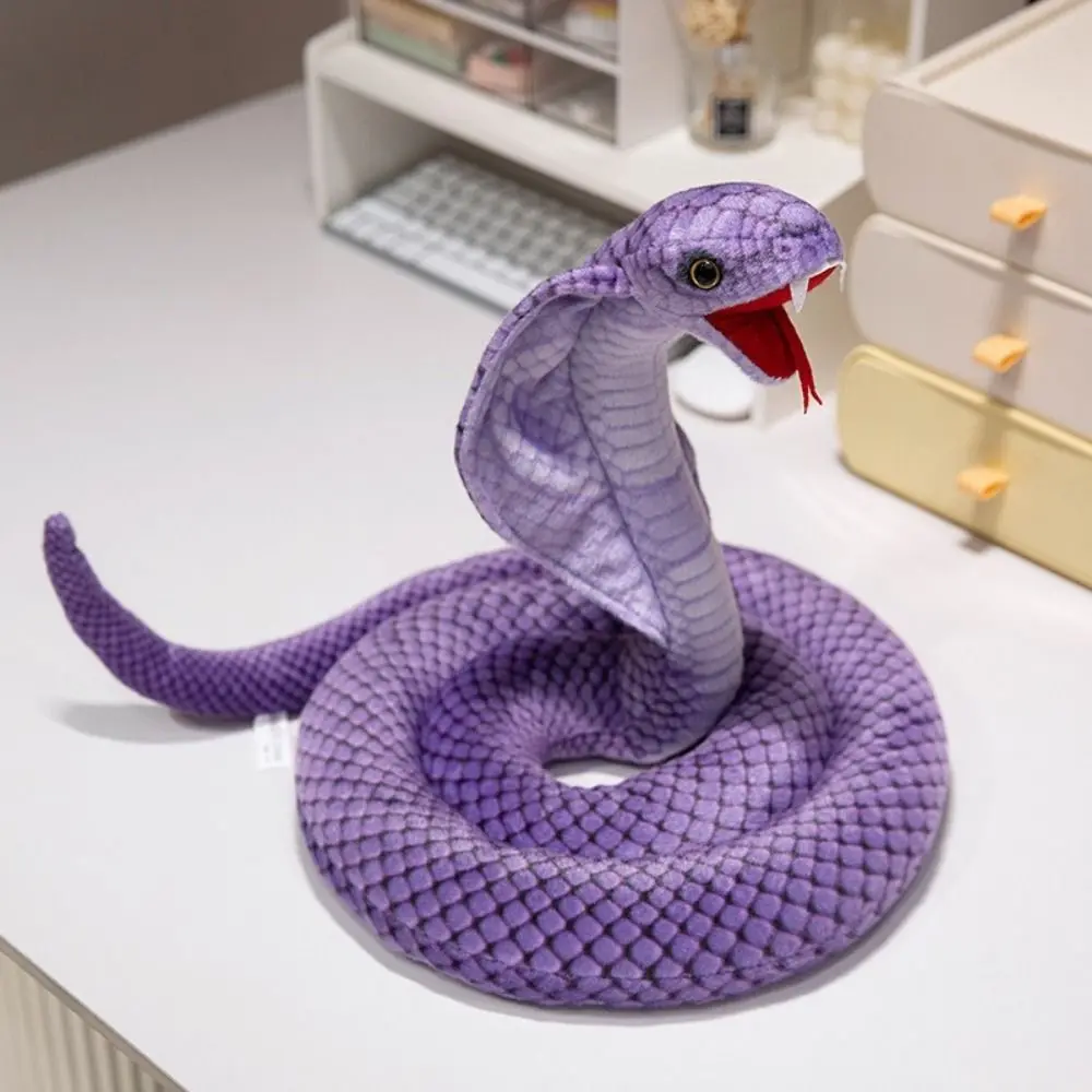 Little Snake Simulated Snake Plush Toy Cobra Artificial Year of The Snake Plush Toy Cartoon Lifelike Snake Stuffed Plush Doll