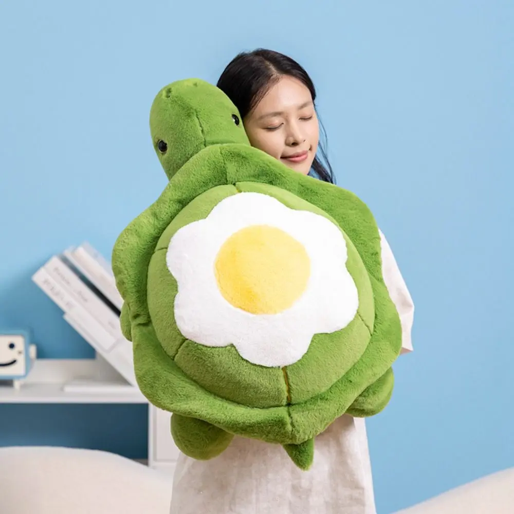 Fluffy Poached egg Tortoise Plush Toys Soft Cartoon Turtle Stuffed Doll Collection Cute Turtle Animal Doll Children Gift